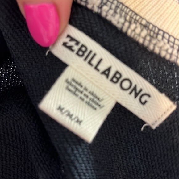 Billabong Track Jacket “Locals Only” Bomber Terry Lined Striped Trim NWT - Picture 8 of 16